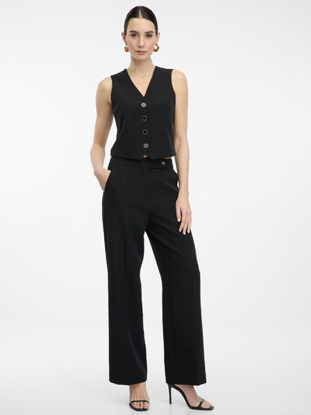 Orsay Čierne dámske široké nohavice ORSAY