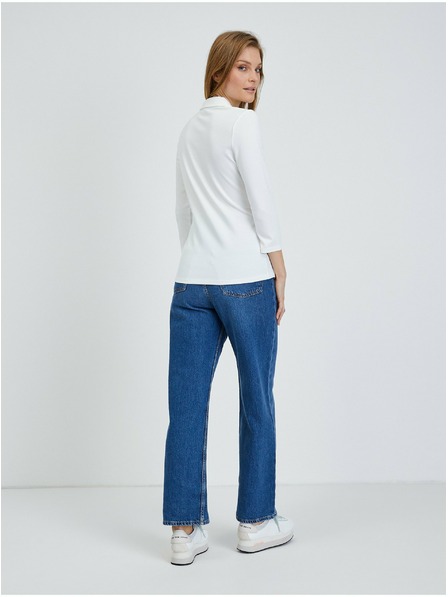 Orsay Krémové tričko s trojštvrťovým rukávom ORSAY