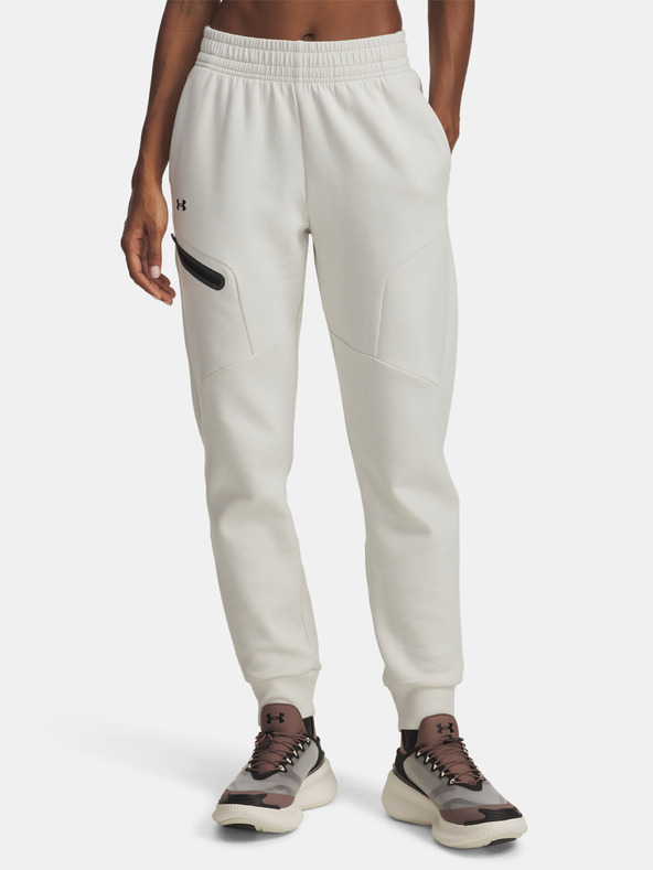 Under Armour Dámske tepláky Under Armour Unstoppable Flc Jogger-WHT