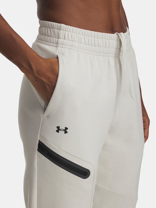Under Armour Dámske tepláky Under Armour Unstoppable Flc Jogger-WHT