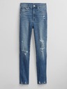 GAP Džínsy slim High Rise Destructed Vintage GAP