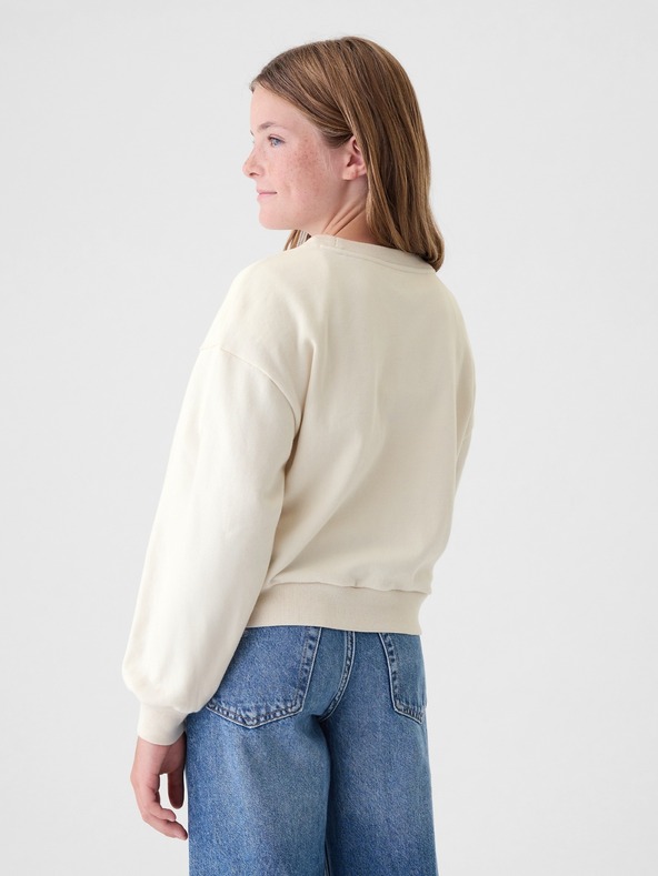 GAP Detská mikina s logom a fleece GAP