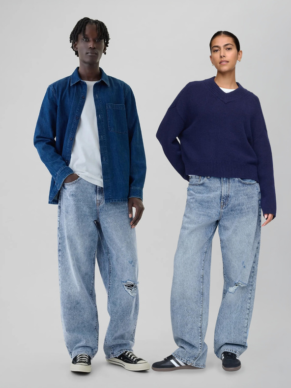 GAP Široké džínsy Baggy Unisex GAP