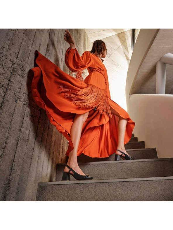 Geox Čierne dámske topánky na podpätku Geox Coronilla