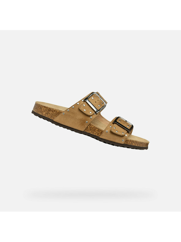 Geox Krémové dámske papuče Geox Brionia R