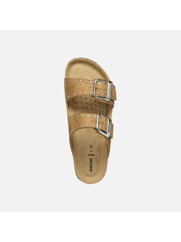 Geox Krémové dámske papuče Geox Brionia R