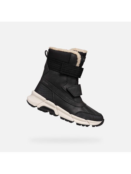 Geox Čierne chlapčenské členkové topánky Geox Flexyper Plus