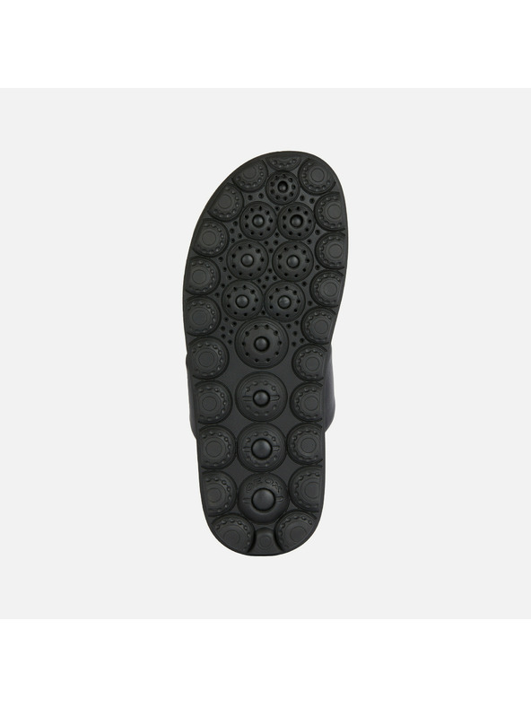 Geox Čierne pánske kožené pantofle Geox Spherica