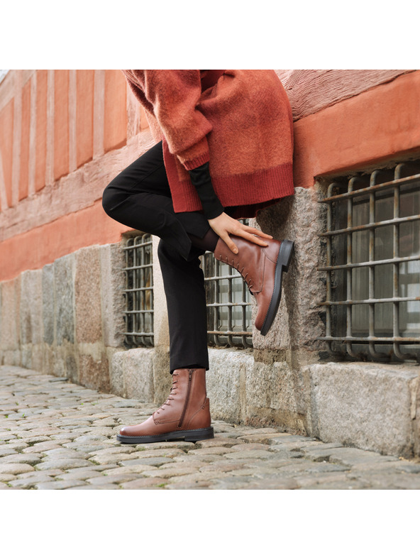 Geox Svetlohnedé dámske členkové topánky Geox Serilda