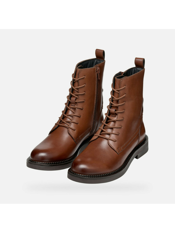 Geox Svetlohnedé dámske členkové topánky Geox Serilda