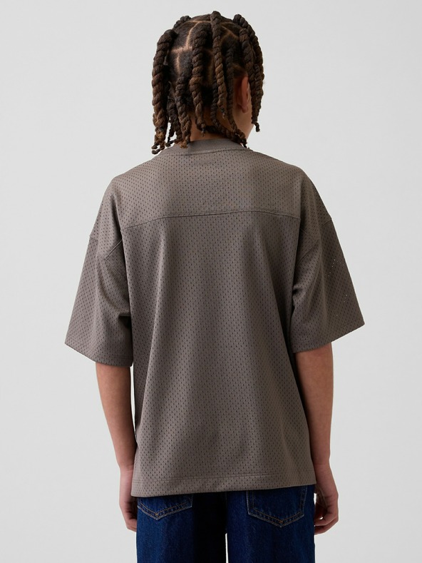 GAP Detské sieťované oversize tričko GAP