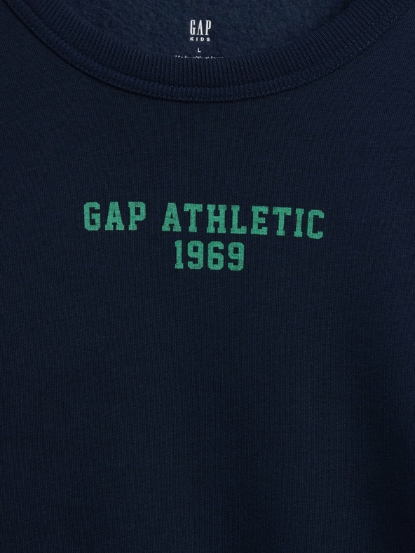 GAP Detská mikina s logom a fleece GAP