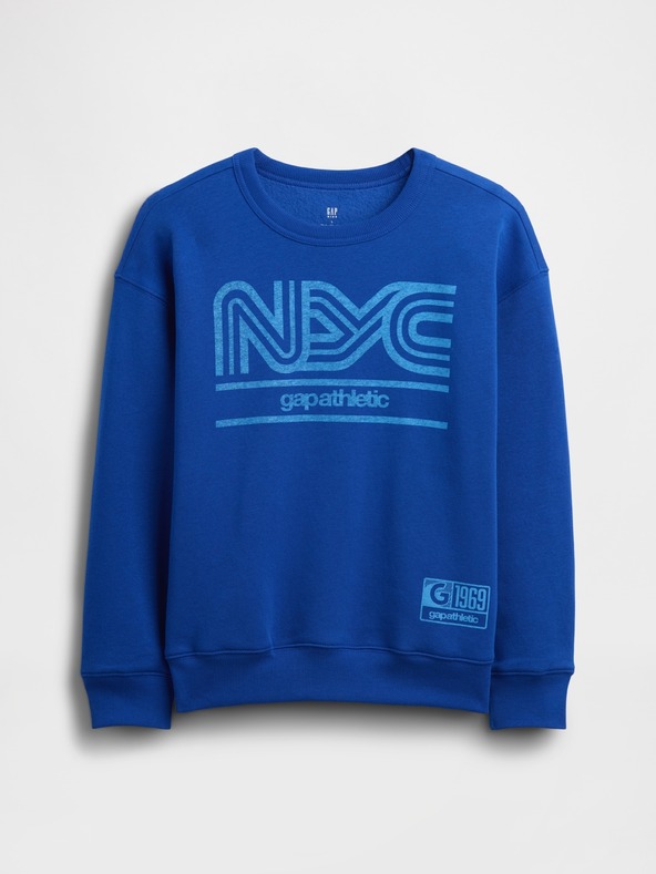 GAP Detská mikina s logom a fleece GAP