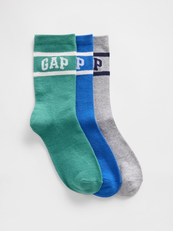 GAP Detské ponožky s logom 3 páry GAP