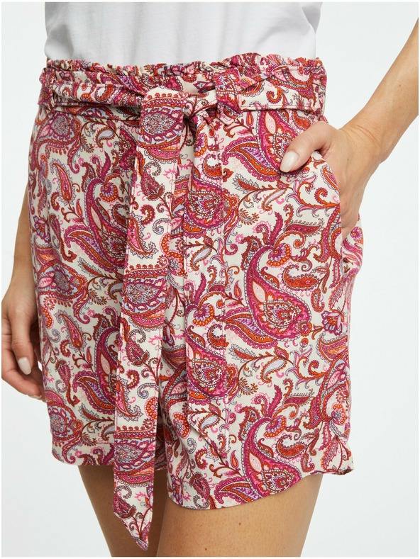 Orsay Krémovo-ružové dámske vzorované šortky ORSAY