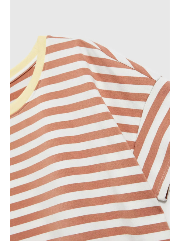 Moodo Mikina s prúžkami hnedá Moodo