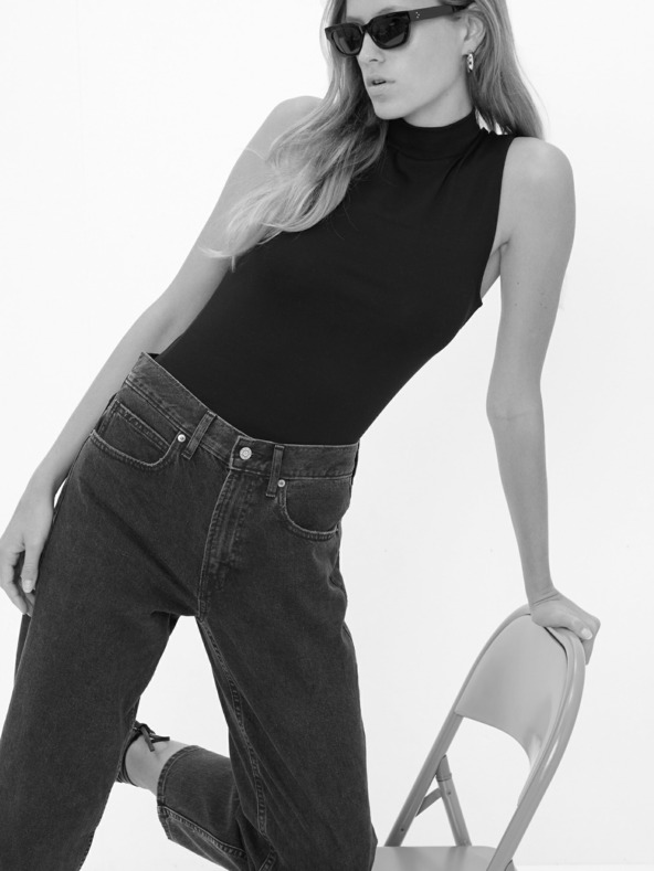 GAP Džínsy barrel High Rise Washwell GAP