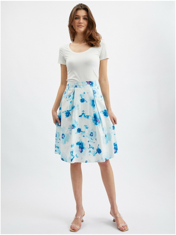 Orsay Modro-biela dámska kvetinová sukňa ORSAY