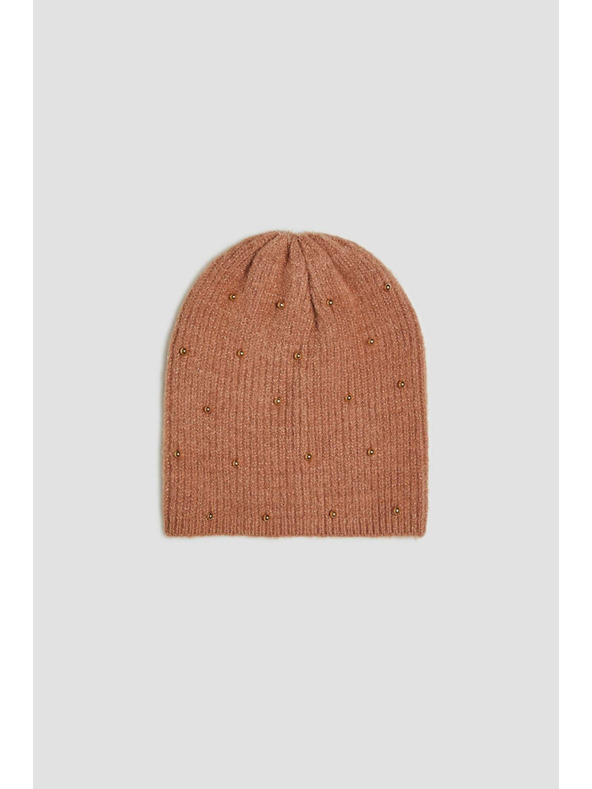 Moodo Pletená čiapka s korálkami Moodo