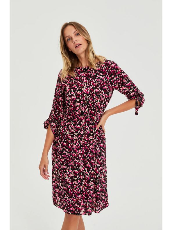 Moodo Vzorované fialové šaty Moodo