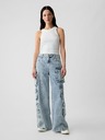 GAP Džínsy Mid Rise Cargo Baggy GAP