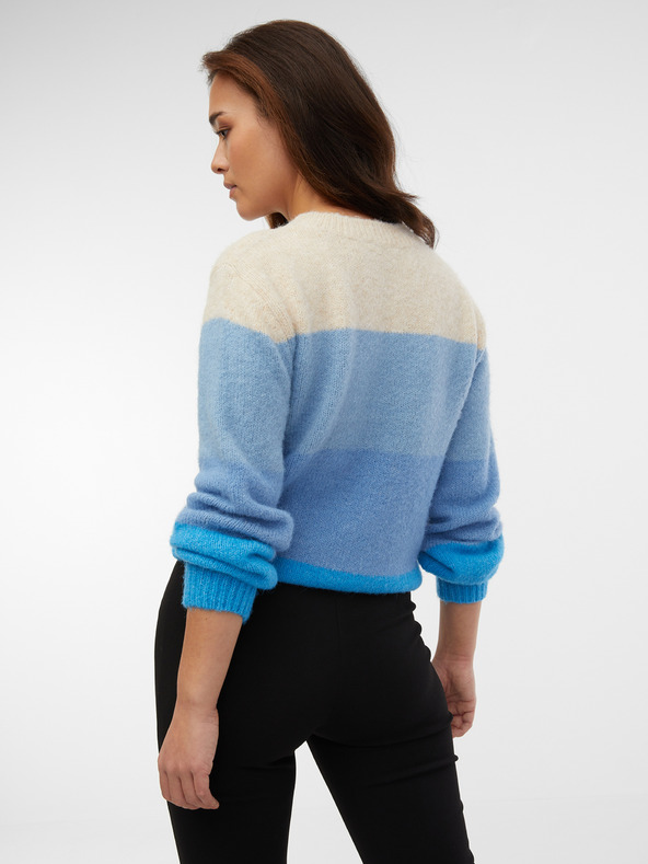 Orsay Modrý dámsky pruhovaný sveter ORSAY