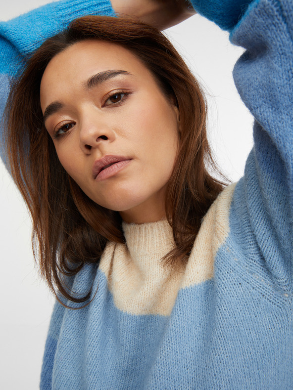 Orsay Modrý dámsky pruhovaný sveter ORSAY