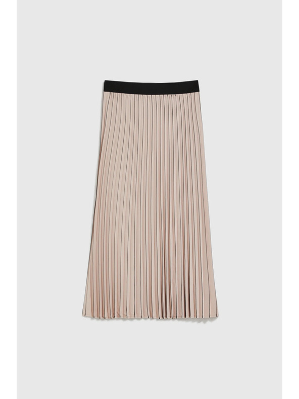 Moodo Plisovaná sukňa béžová Moodo