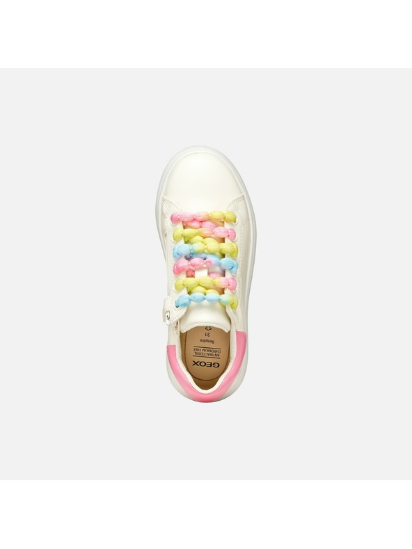 Geox Biele dievčenské tenisky Geox Puffypop