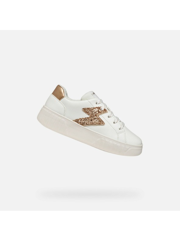 Geox Biele dievčenské tenisky Geox Miroshi