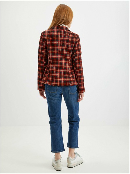 Orsay Čierno-červené dámske kockované sako ORSAY