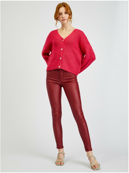 Orsay Tmavoružový dámsky voľný sveter ORSAY