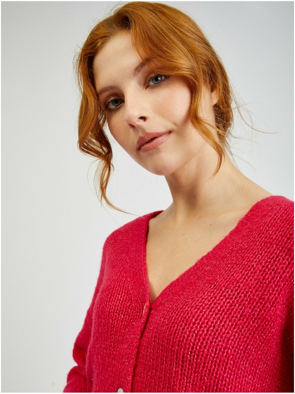 Orsay Tmavoružový dámsky voľný sveter ORSAY