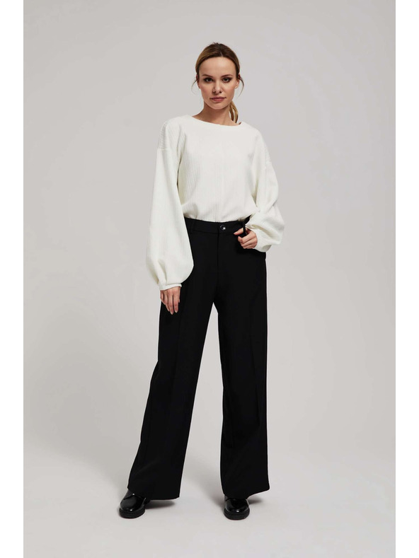 Moodo Mikina s bufiastymi rukávmi perľová Moodo