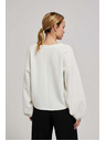 Moodo Mikina s bufiastymi rukávmi perľová Moodo
