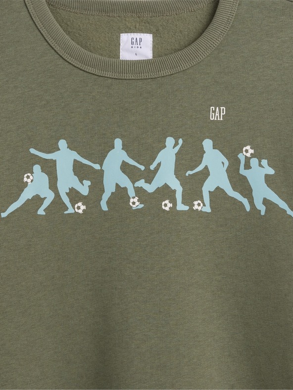 GAP Detská mikina s logom a fleece GAP