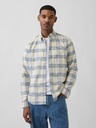 GAP Svrchná kockovaná košeľa Oxford Shirt GAP