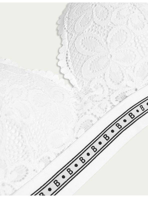 Marks & Spencer Podprsenka Cleo s čipkou, bez kostíc Marks & Spencer biela