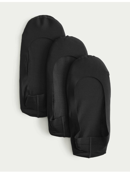 Marks & Spencer Súprava troch dámskych slip on ponožiek čiernej farby Marks & Spencer