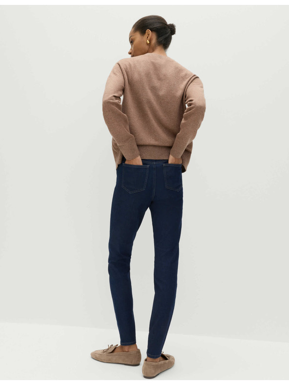 Marks & Spencer Marks & Spencer Tmavomodré dámske džegíny s vysokým pásom