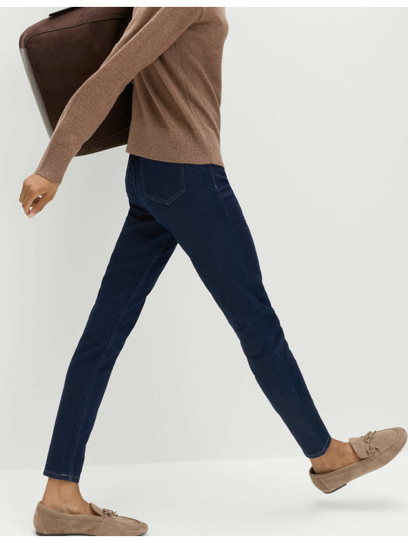 Marks & Spencer Marks & Spencer Tmavomodré dámske džegíny s vysokým pásom