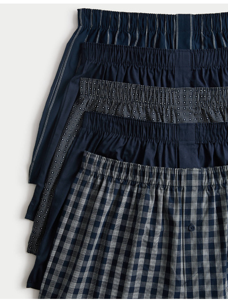 Marks & Spencer Súprava piatich pánskych šortiek v tmavomodrej a tmavosivej farbe Marks Spencer