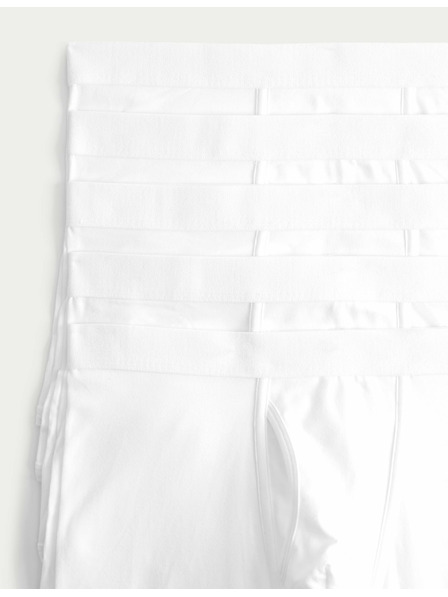 Marks & Spencer Strečové bavlnené šortky s technológiou Cool & Fresh™, 5 ks Marks & Spencer biele