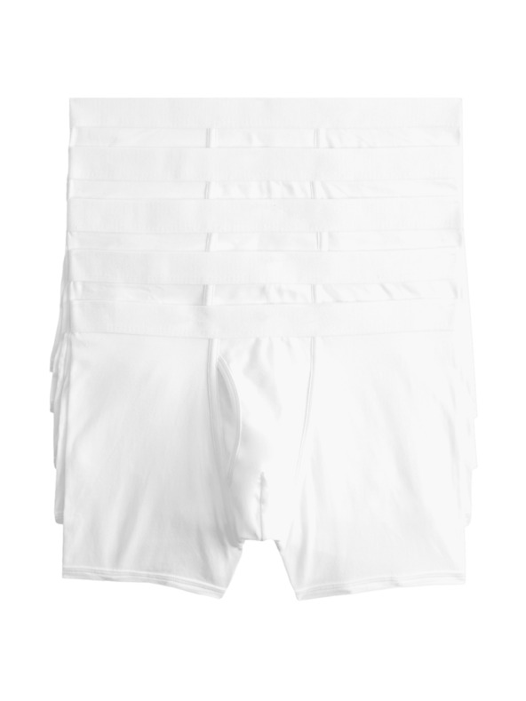 Marks & Spencer Strečové bavlnené šortky s technológiou Cool & Fresh™, 5 ks Marks & Spencer biele