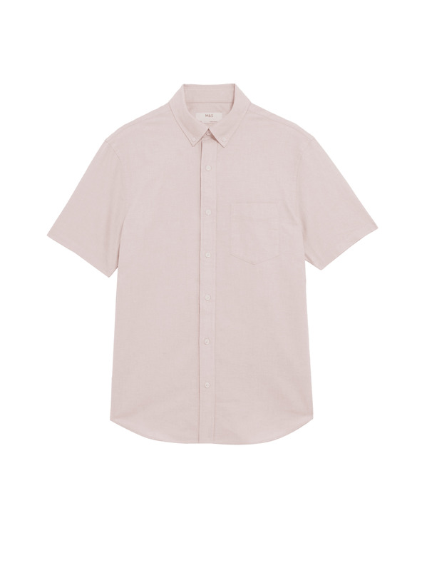 Marks & Spencer Čistá bavlnená košeľa oxford The Ultimate Marks & Spencer oranžová