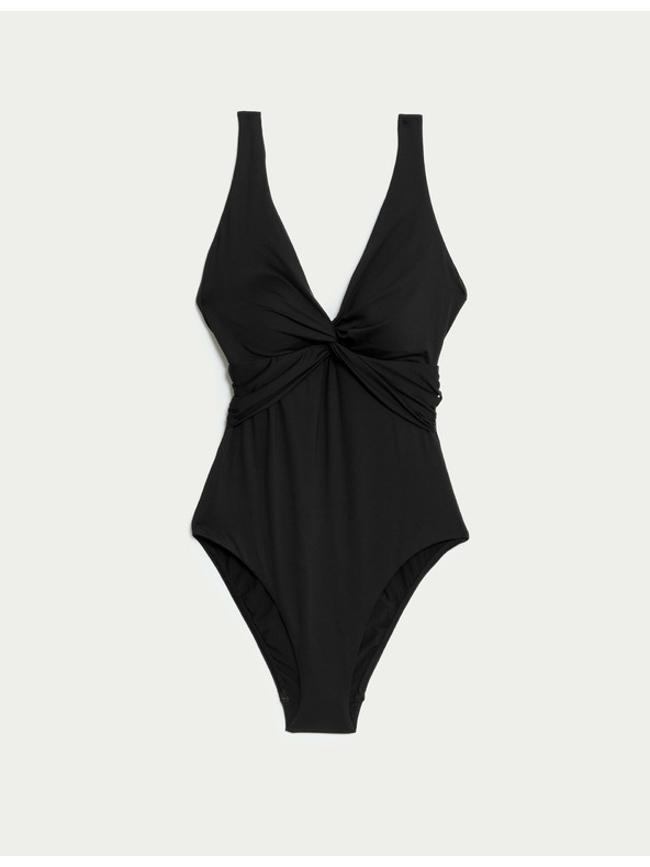 Marks & Spencer Plavky s výstrihom formujúcim bruško Marks & Spencer čierne