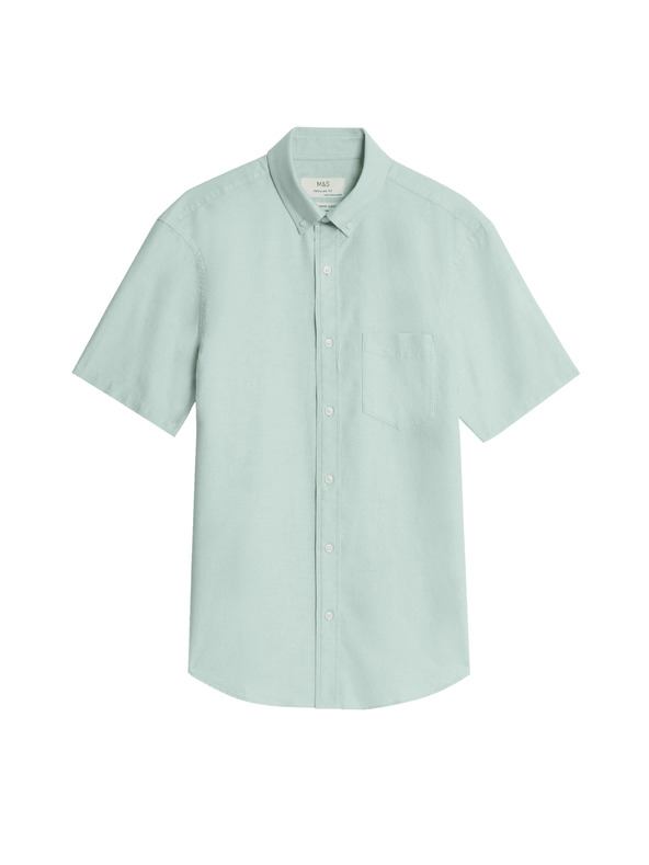 Marks & Spencer Oxfordská košeľa z čistej bavlny The Ultimate Marks & Spencer zelená