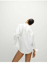 Marks & Spencer Oversized košeľa v štýle Girlfriend s golierom, z čistého ľanu Marks & Spencer biela