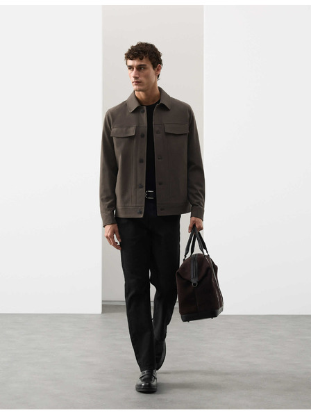 Marks & Spencer Funkčná keprovová bunda s textúrou Marks & Spencer hnedá