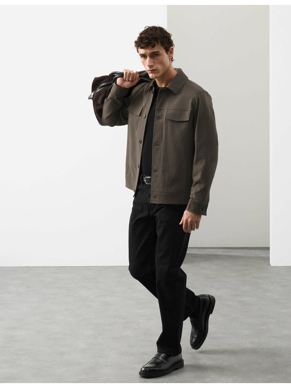 Marks & Spencer Funkčná keprovová bunda s textúrou Marks & Spencer hnedá